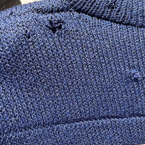 Vintage St. John for Saks embellished knit sweater Dress Navy Women's Sz 8 USA - Picture 6 of 15